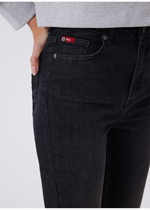 Lee Cooper Normal Bel Geniş Paça Flare Koyu Mavi Kadın Denim Pantolon 241 LCF 121006 LUNA RANGEL VBL DARK 4
