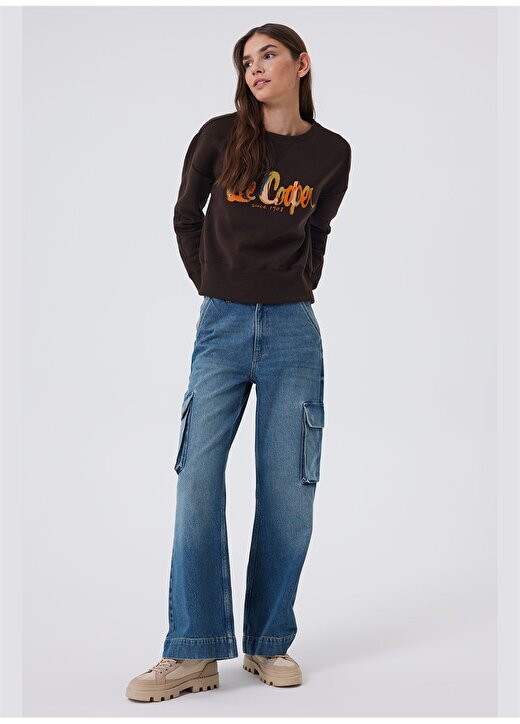 Lee Cooper Yüksek Bel Straight Çok Renkli Kadın Pantolon 241 LCF 121031 SANDY CARGO FEDERER 1