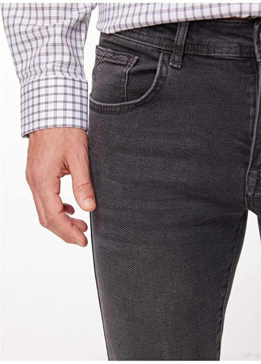 Pierre Cardin Normal Bel Normal Paça Slim Fit Antrasit Erkek Denim Pantolon NORE 4