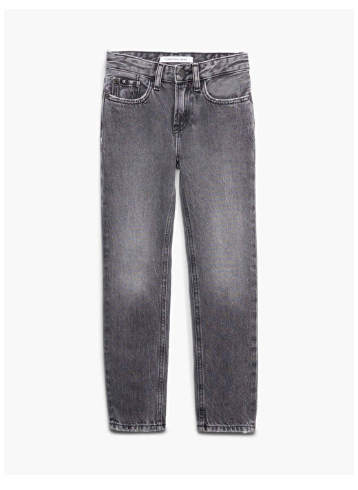 Calvin Klein Gri Erkek Çocuk Uzun Düz Denim Pantolon IB0IB017771BY     3