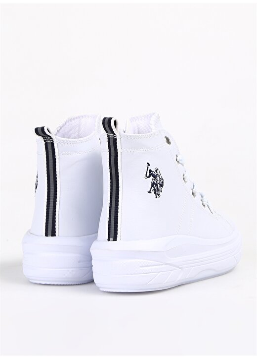 U.S. Polo Assn. Beyaz Kız Çocuk Sneaker CLEMENTINE JR PU 3PR 3