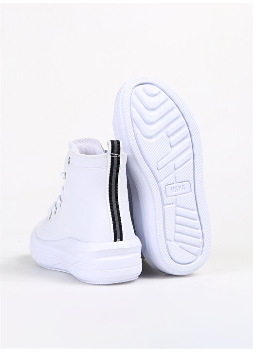 U.S. Polo Assn. Beyaz Kız Çocuk Sneaker CLEMENTINE JR PU 3PR 4