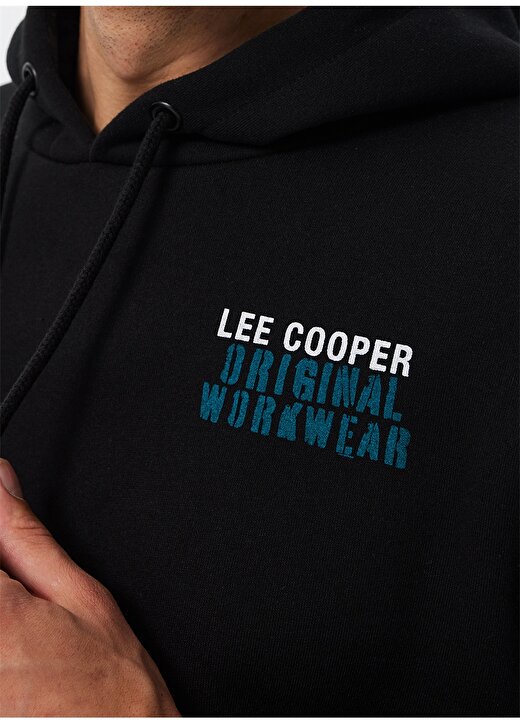Lee Cooper Kapüşon Yaka Siyah Erkek Sweatshırt 241 LCM 241022 BRANO SIYAH 3