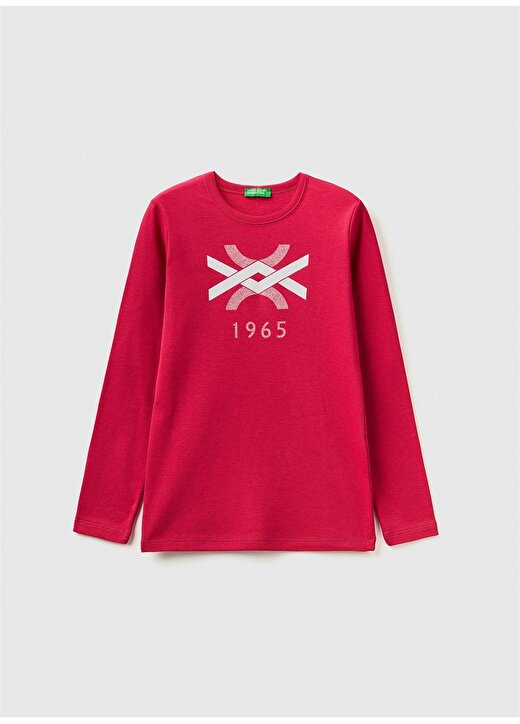 Benetton Fuşya Kız Çocuk T-Shirt 3I9WC10CX 1