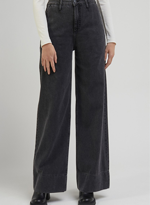 Lee L34PWBD59-Antrasit Antrasit Kadın Yüksek Bel Standart Denim Pantolon 1