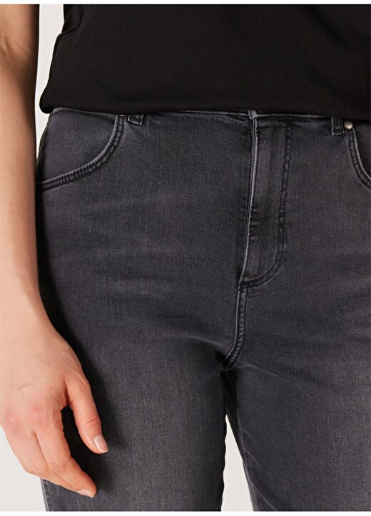Wrangler Gri Kadın Yüksek Bel Regular Fit Denim Pantolon W27MMR496 4
