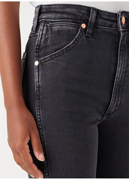 Wrangler Siyah Kadın Yüksek Bel Denim Pantolon W2HCMR471 3