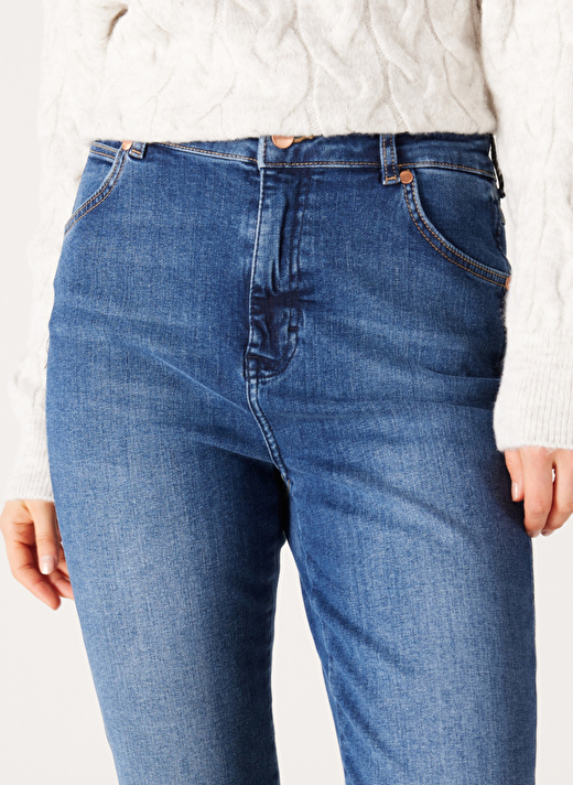 Wrangler Mavi Kadın Yüksek Bel  Denim Pantolon W2HCMQ478 4