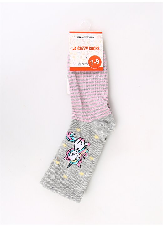 Cozzy Socks Kız Çocuk Soket Çorap COZZY-UNI-GRİ 1