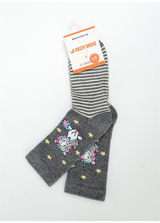 Cozzy Socks Kız Çocuk Soket Çorap COZZY-UNİ-FÜME 1