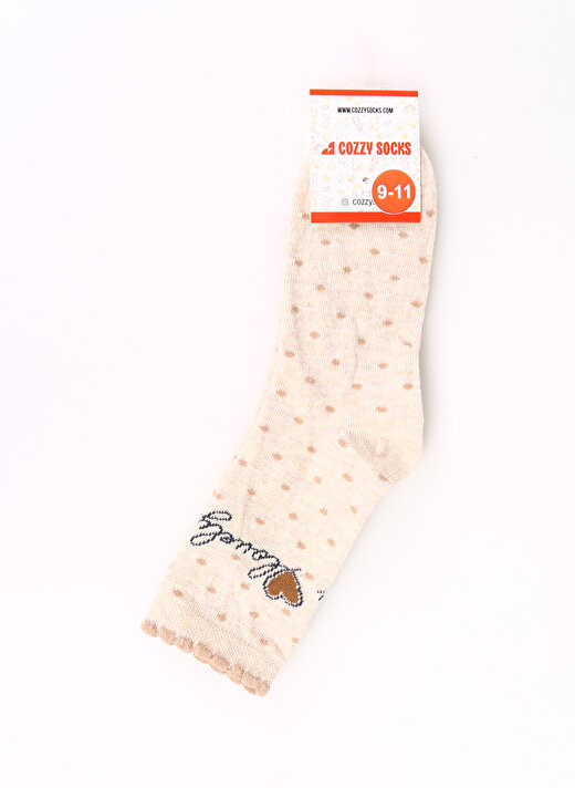 Cozzy Socks Krem Kız Çocuk Soket Çorap COZZY-KRM 1