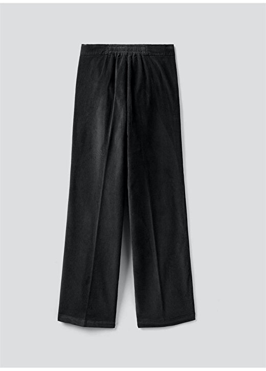 Benetton Yüksek Bel Normal Siyah Kadın Pantolon 4HA2DF022 3