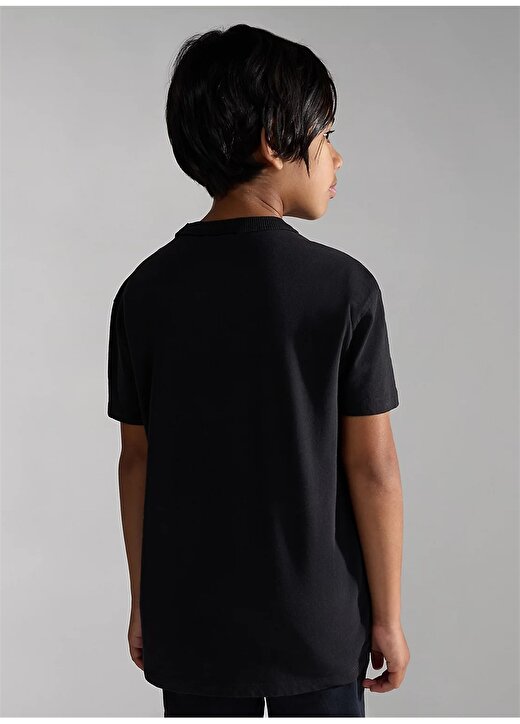 Napapijri Siyah Erkek Çocuk Yuvarlak Yaka Kısa Kollu T-Shirt NP0A4HGN0411 K S-FUJI 2