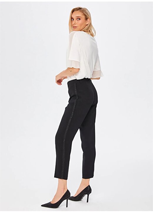 Faik Sönmez Normal Bel Slim Fit Siyah Kadın Pantolon U67481 3