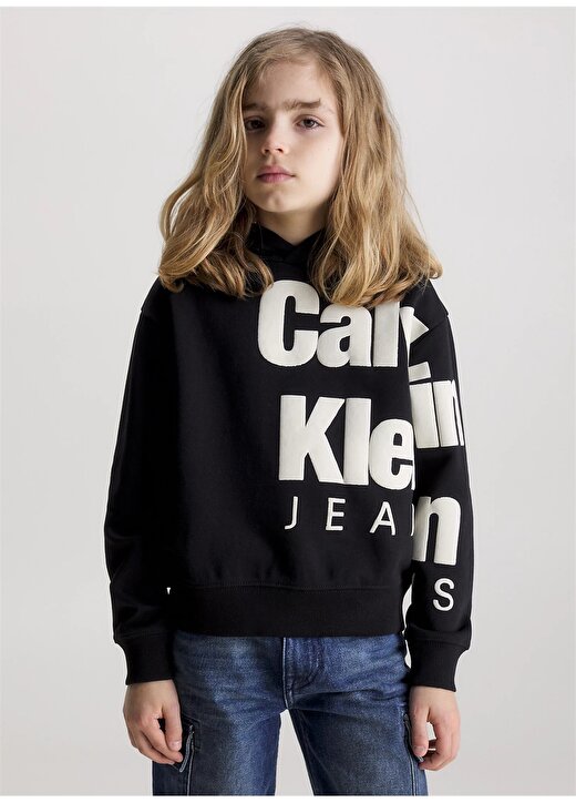 Calvin Klein Siyah Erkek Çocuk Sweatshirt IB0IB01860BEH 1