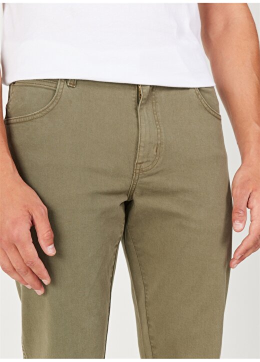 Wrangler Normal Bel Regular Fit Yeşil Erkek Chino Pantolon W121053G40 Texas Non Denim Pantolon 4