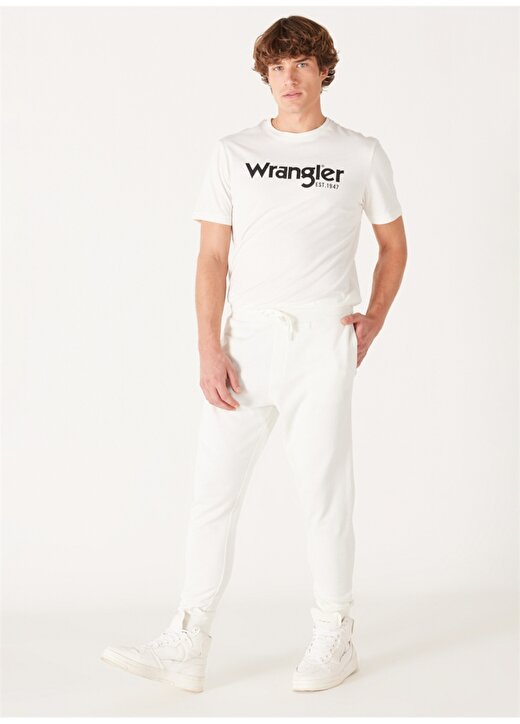 Wrangler Regular Fit Kırık Beyaz Erkek Eşofman Altı W232400102 Jogger Sweatpant 2
