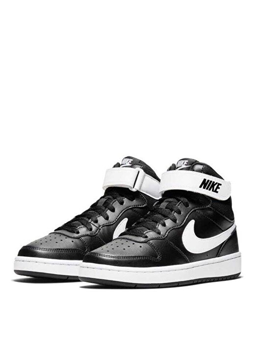 Nike Çocuk Siyah - Gri - Gümüş Yürüyüş Ayakkabısı CD7782-010 COURT BOROUGH MID 2 (GS) 4
