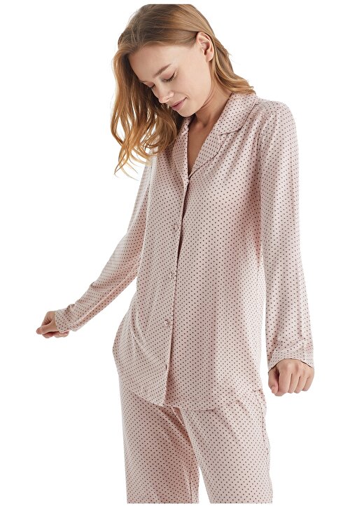 Blackspade Gömlek Yaka Düz Çok Renkli Kadın Pijama Takımı 51233 3