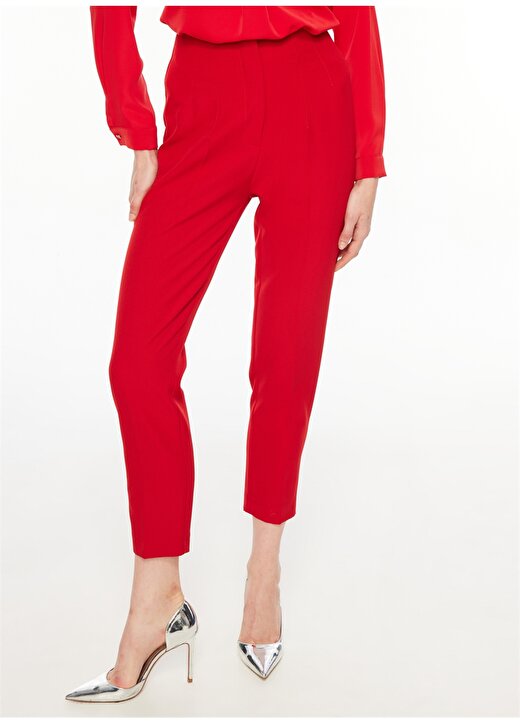 Selen Normal Bel Standart Kırmızı Kadın Pantolon 23KSL5079 2