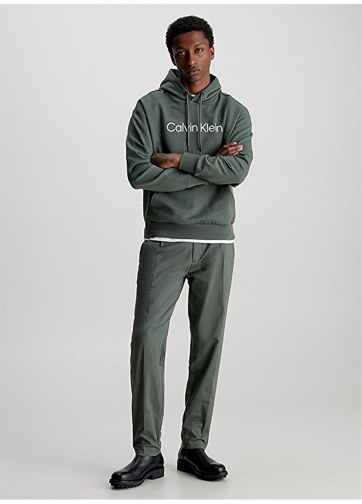 Calvin Klein Kapüşon Yaka Yeşil Erkek Sweatshırt K10K111345LLP 4