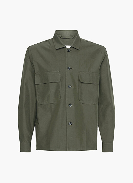Calvin Klein Slim Fit Düğmeli Yaka Yeşil Erkek Gömlek K10K109920MRZ 4