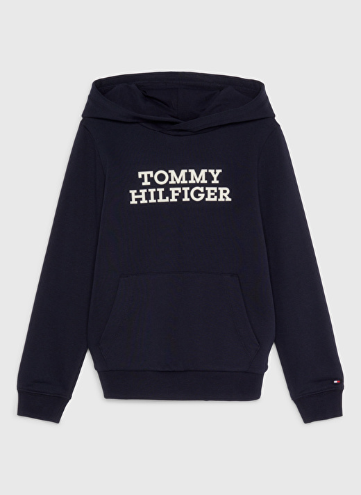 Tommy Hilfiger Lacivert Erkek Çocuk Kapüşonlu Uzun Kollu Baskılı Sweatshirt KB0KB08500DW5    4