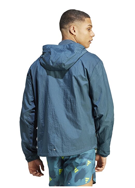 Adidas Mavi Erkek Kapüşonlu Zip Ceket IL4995-ULTIMATE WARMUP 2
