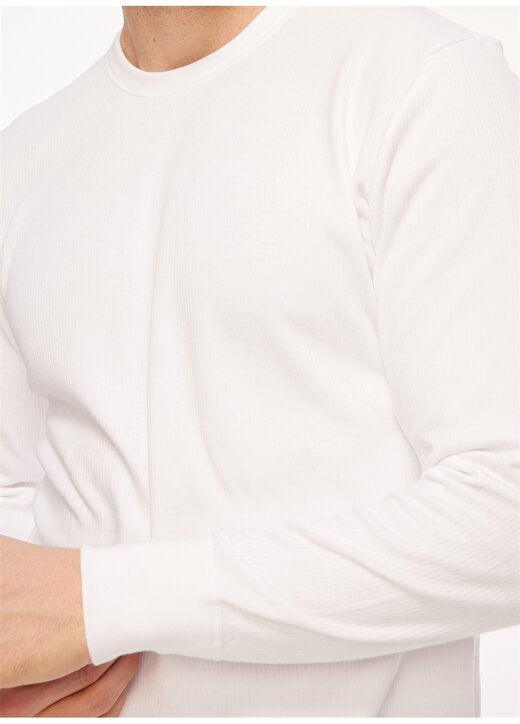 Marks & Spencer Beyaz Erkek Uzun Kollu Medium Warmth Termal Atlet 8813N 4