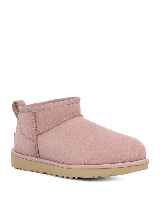 Ugg Süet + Deri Açık Pembe Kadın Bot W CLASSIC ULTRA MINI 1116109 2