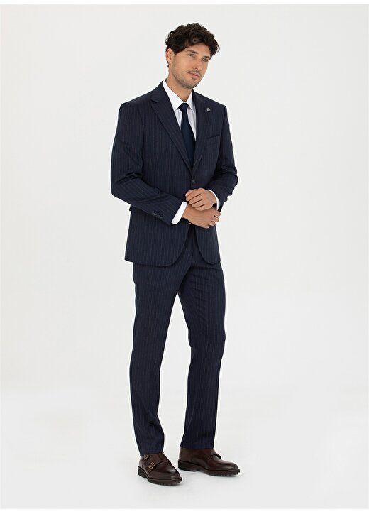 Pierre Cardin Normal Bel Slim Fit Lacivert Erkek Takım Elbise E19357/ST 3