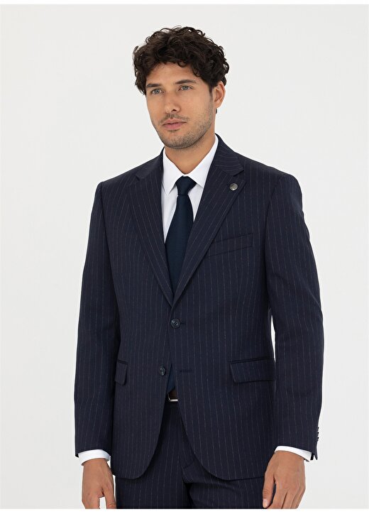 Pierre Cardin Normal Bel Slim Fit Lacivert Erkek Takım Elbise E19357/ST 4