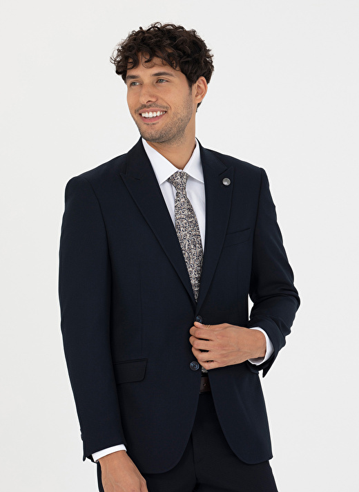 Pierre Cardin Normal Bel Slim Fit Lacivert Erkek Takım Elbise E19355/ST 4