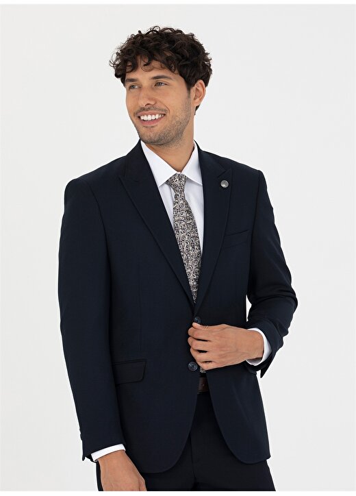 Pierre Cardin Normal Bel Slim Fit Lacivert Erkek Takım Elbise E19355/ST 4