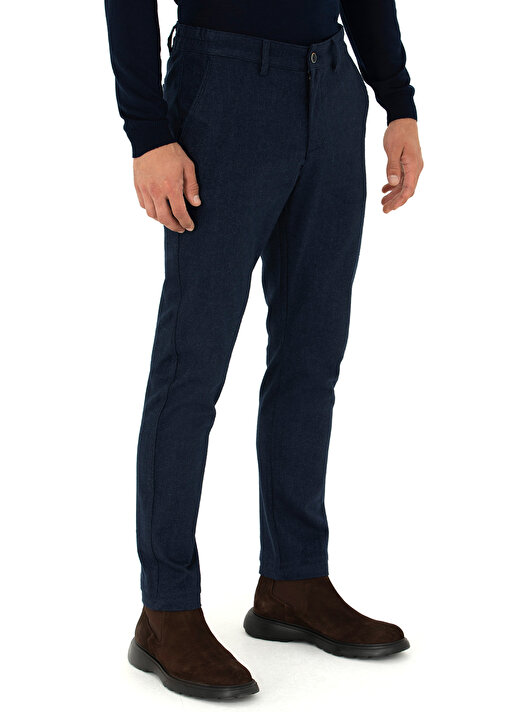 Pierre Cardin Normal Bel Normal Paça Slim Fit Lacivert Erkek Pantolon MARVINA 2