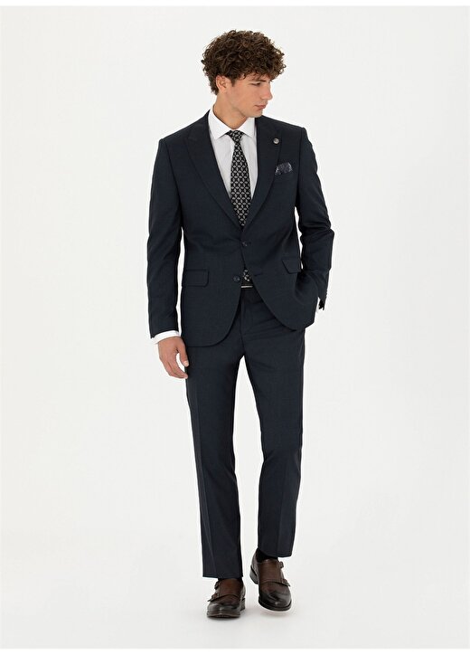Pierre Cardin Normal Bel Slim Fit Lacivert Erkek Takım Elbise R20043/ST 1