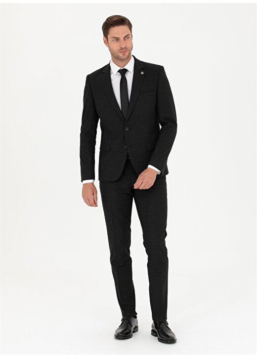 Pierre Cardin Normal Bel Slim Fit Antrasit Erkek Takım Elbise R20048/EXT 1