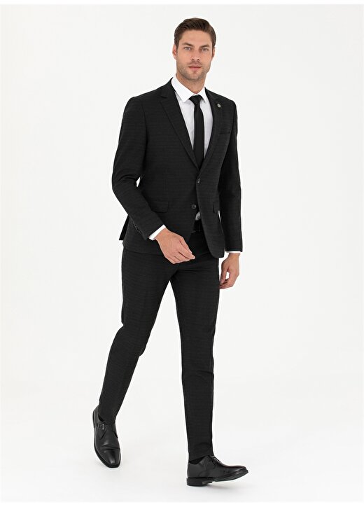 Pierre Cardin Normal Bel Slim Fit Antrasit Erkek Takım Elbise R20048/EXT 3