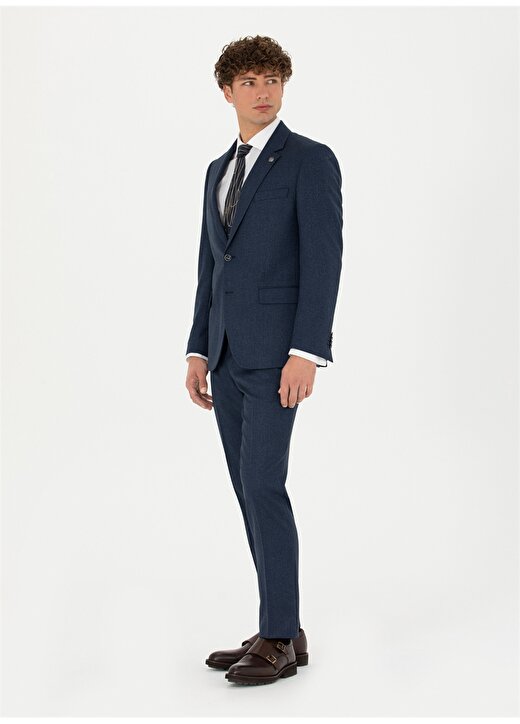 Pierre Cardin Normal Bel Slim Fit Lacivert Erkek Takım Elbise R20041/ST 3