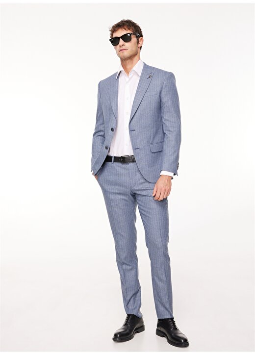 Pierre Cardin Normal Bel Slim Fit Koyu Mavi Erkek Takım Elbise R20045/EXT 3