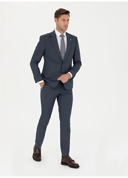 Pierre Cardin Normal Bel Slim Fit Lacivert Erkek Takım Elbise R20049/ST 4