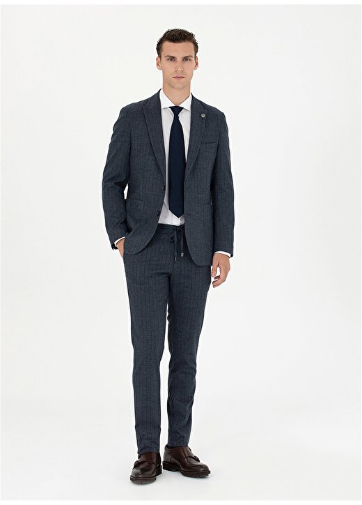 Pierre Cardin Normal Bel Slim Fit Lacivert Erkek Takım Elbise U49052/EXT 1