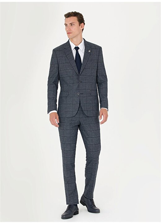Pierre Cardin Normal Bel Slim Fit Lacivert Erkek Takım Elbise N00102/ST 1