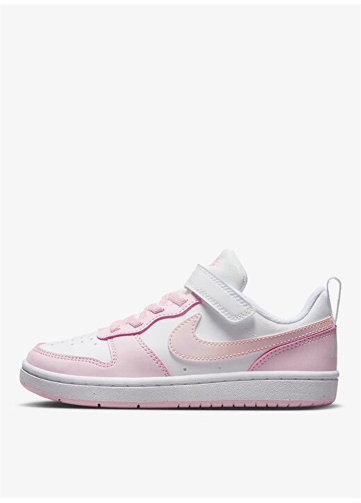 Nike Beyaz - Pembe Kız Çocuk Yürüyüş Ayakkabısı DV5457-105 COURT BOROUGH LOW PS 2