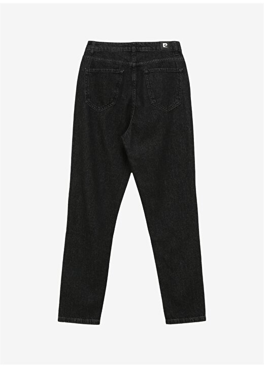 Pierre Cardin Yüksek Bel Boru Paça Mom Fit Siyah Kadın Denim Pantolon BARNE-P-BLACK 2