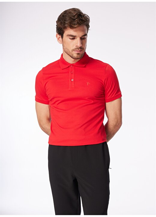 Fabrika Kırmızı Erkek Regular Fit Polo T-Shirt LEGOLAS Y 4