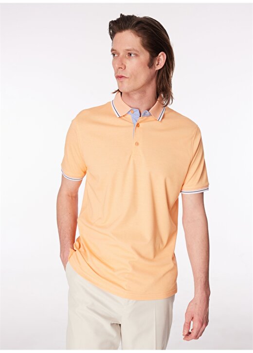 Fabrika Comfort Düz Somon Erkek Polo T-Shirt CM DS 01 02 3