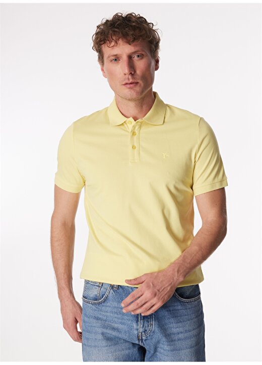 Fabrika Açık Sarı Erkek Regular Fit Polo T-Shirt LEGOLAS Y 2