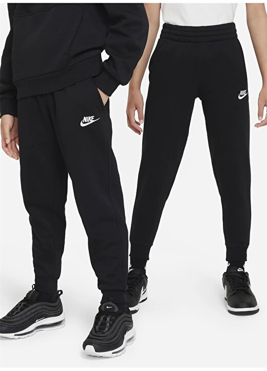 Nike Çocuk Siyah Lastikli Uzun Eşofman Altı FD3008-010 K NSW CLUB FLC JGGR 1