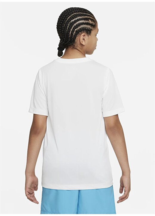 Nike Çocuk Beyaz Bisiklet Yaka T-Shirt FD0842-100 B NK DF TEE FUTBOL 2